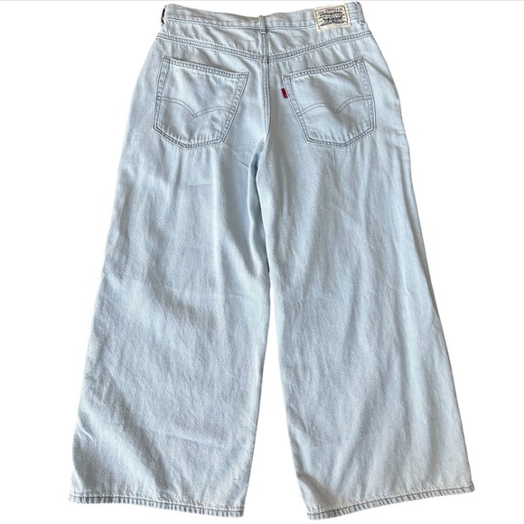 Levi‎ Straus Women’s Baggy Featherweight High Waist Crop Wide Leg Light Jeans 29 - Picture 7 of 13